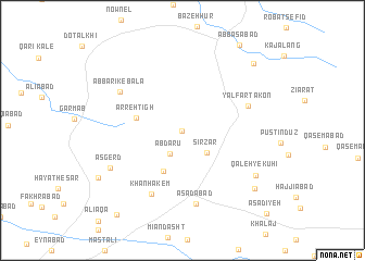 map of Gardaneh-ye Moḩammad Mīrzā